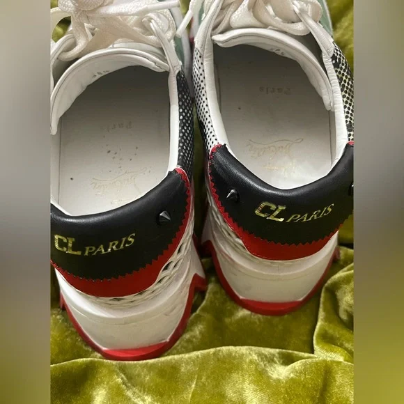 Christian loubotin CL Paris 38.5 size sneakers flawed read below ! Only shoes - Picture 10 of 13